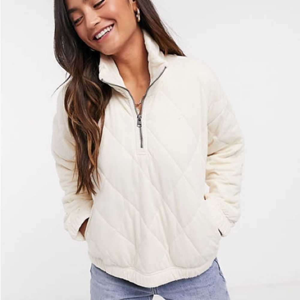 Abercrombie & Fitch quilted fleece jacket